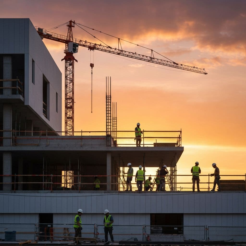 Modern construction site